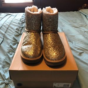 Gold Glitter Ugg boots